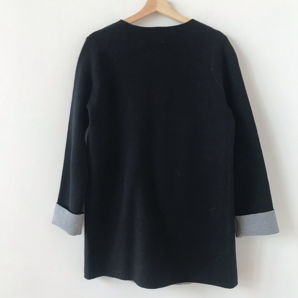 Black and gray open front cardigan - Picture 6 of 6